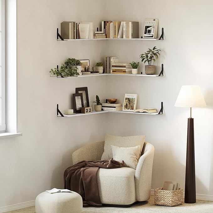 WOPITUES Floating Shelves for Wall 40″W x 8″D, Long Wall Mounted Shelves Set of - Image 5