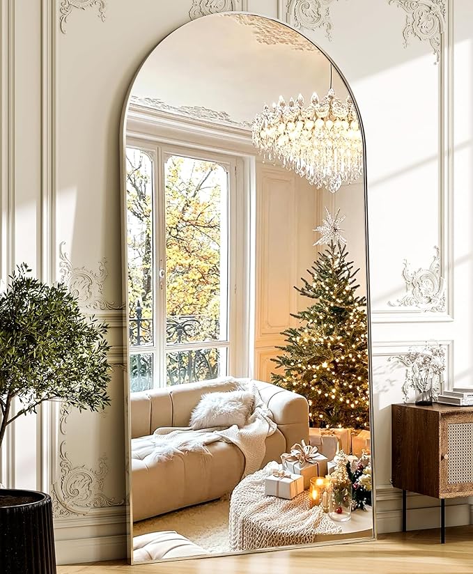 GLSLAND-34 x76 Arched Full Length Mirror-Oversize Floor Mirror Aluminum Alloy - Image 7