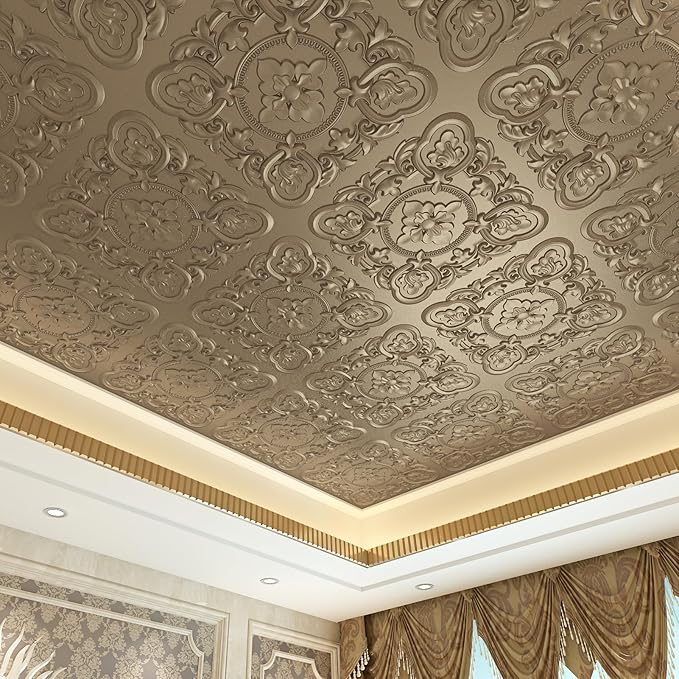 Art3dwallpanels 12 Pack Drop Ceiling Tiles, 24 x 24 Inch High Grade PVC 3D Wall - Image 4