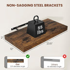 Vivelove 12" Deep Floating Shelves Over Toilet, Farmhouse Rustic Shelves - Image 3