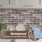 20 PCS 3D Wall Panels Brick Peel and Stick 26.7"x13.4" - Image 2