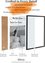 iHery Premium Small 8x10in Natural Black OAK Wood Dolce Far Niente Framed Wall - Image 5