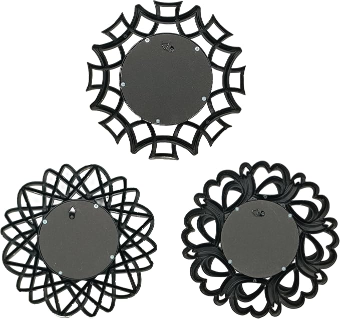 Retro Silver Mirrors for Wall Pack of 3. Round Mirrors. Decorative - Image 9