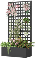 Metal Planter Box with Trellis, Planter Box Trellis with Privacy Screen and by UPHYB