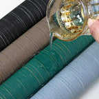 Brown Grasscloth Peel and Stick Wallpaper Texture Contact Paper A Set of 15.7" - Image 6