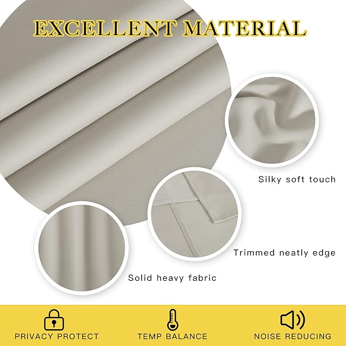 NICETOWN Blackout Curtain for Living Room, Thermal Insulated Solid Grommet - Image 5