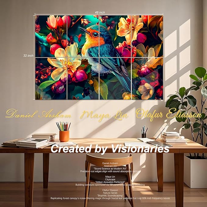 Mollywell Art Acoustic Panels, Sound Proofing, Wall Decoration, Suitable - Image 2