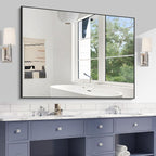 KOCUUY Black Mirror, HD Tempered Glass, Anti-Rust Frame, Modern Design - Image 9