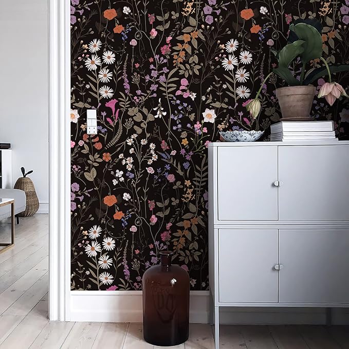 JiffDiff Floral Wallpaper Peel and Stick- 1181" x 17.3" Farm Wildwood Self - Image 9