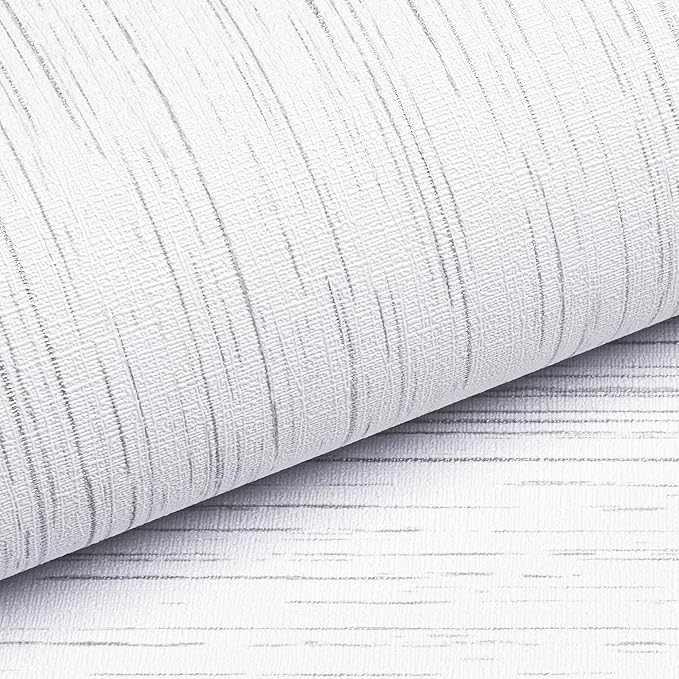 Livelynine 15.8x394 Textured Wallpaper Stick and Peel White Embossed Wallpaper - Image 7
