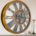 The B-Style Large Real Moving Gears Wall Clock 30 inch Rustic Retro Industrial by TheB-StyleTB