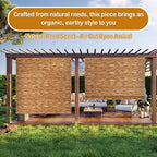 DoubleFill 2 Pcs Bamboo Shades Outdoor Reed Roll Up Blinds 72" W x 72" H - Image 5