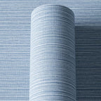 Grasscloth Textured Wallpaper Blue Peel and Stick 24inX393in Fabric Wall Paper - Image 3