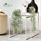 Der Rose 2Pcs Fake Plants Hanging Artificial Decor Faux Potted Eucalyptus and - Image 6