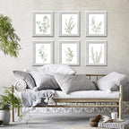 Botanical Plant Wall Art Boho Decor Prints Light Green Eucalyptus Leaf Picture - Image 2