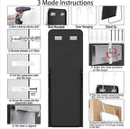 SCWF-GZ 57x20 Door Hanging Full Length Mirror, Floor or Wall Mounted Metal - Image 7