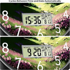 14'' Silent Non-Ticking Rustic Mountain Wildflowers Wall Clock, Battery - Image 3