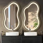 Dorlicecass Irregular Led Bathroom Mirror- Black 20"x36" Single Piece Vanity by Dorlicecass