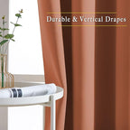 NICETOWN Blackout Burnt Orange Curtain & Drape - Image 5