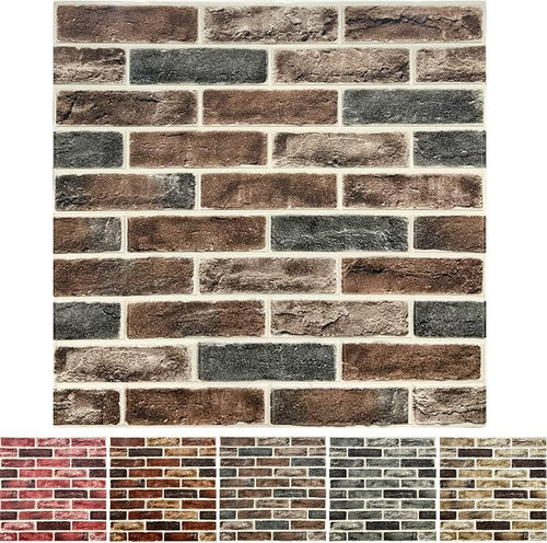 20-Pack 104 Sq.Ft 3D Wall Panels Peel and Stick 3D Faux Brick Wallpaper Peel by YLLYLL
