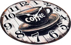 Large Kitchen Clock Decor, Decorative Coffee Wall Clocks Battery Operated - Image 7