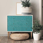 CRE8TIVE 8"x354" Teal Blue Glitter Wallpaper Stick and Peel Wall Border Fabric - Image 2