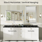 48x30 Inch Brushed Silver Bathroom Mirror - Image 6