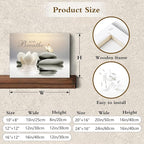 EOBTAIN Zen Wall Art Butterfly and Water Lily Flower Stone Relaxing Spa - Image 3