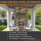 ROOMTEC 1-Pack Faux Stone Wall Covering Panels - Image 4