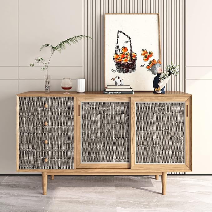 FunStick 15.8"x240" Grasscloth Peel and Stick Wallpaper Textured Taupe Brown - Image 3