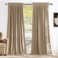 NICETOWN Thick Beige Velvet Drapes by NICETOWN