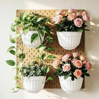 4 Pack White Wall Planter Pots Vertical Living Wall Hanging Planters Wall - Image 7