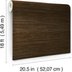 NuWallpaper x Society Social Brown Classic Faux Grasscloth Peel & Stick - Image 8