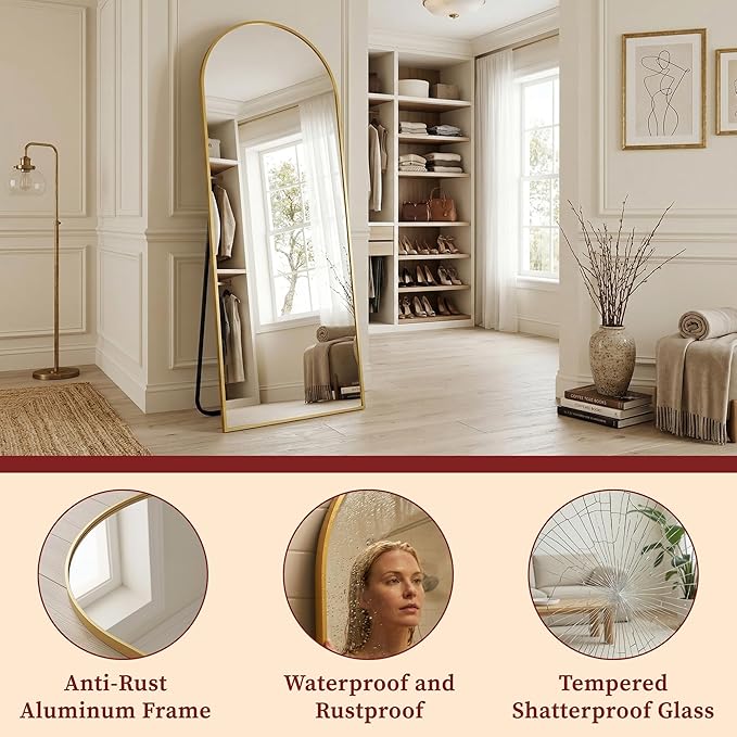 Suidia 71"x32" Arched Full Length Mirror - Image 6