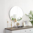 Fabuday Silver Round Mirror for Wall 24 inch - Image 3