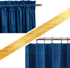 NICETOWN Blue Velvet Curtain Panels 84 inch Long, Luxury Rod Pocket Window - Image 4
