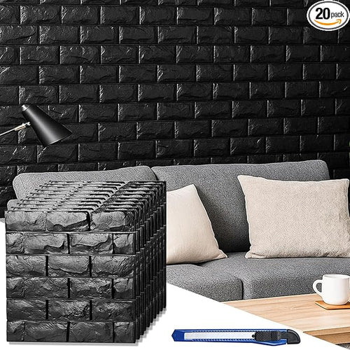 20 Pcs 3d Wall Panels Stick and Peel by Circloophs