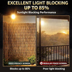 Barydat 1 Pcs 4 x 10 ft Reed Fence Roll, 85% Shade Bamboo Privacy Screen - Image 3