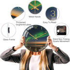 VIKMARI 8 Inch Modern Wall Clock, Aesthetic Black and Gold Decor Accessories - Image 5