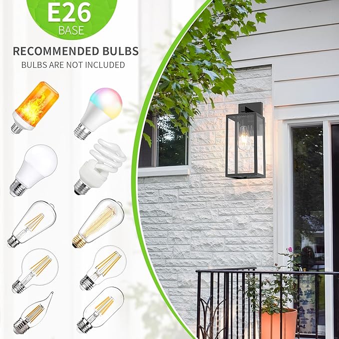 MAXvolador Outdoor Wall Sconce, Extra Large Exterior Waterproof Wall Lantern - Image 3