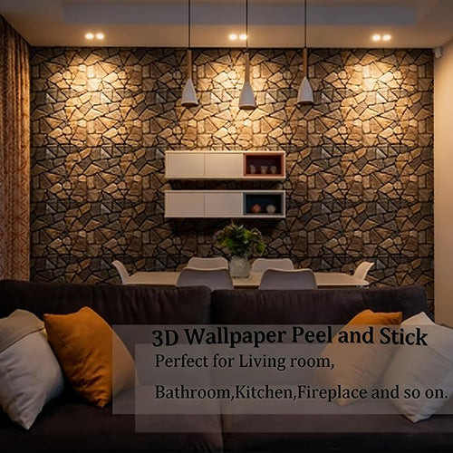 3D Self Adhesive Wall Panels, PVC Tiles Backsplash DIY Brick Wallpaper Tile - Image 2