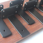 4 Pack - 5 inch Black Hidden L Shelf Bracket Iron Floating Shelf Brackets - Image 4