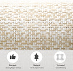 Ansehan Wallcovering W1321 Oxford Collection 36" W x 8 Yard L, Natural Paper - Image 7