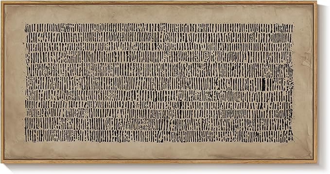 Large Framed Abstract Wall Art for Living Room, Neutral Wabi Sabi Black Brown - Image 9
