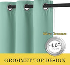 NICETOWN Aqua Blue Blackout Curtains 84 inch Length, Grommet Top Room Darkening - Image 5