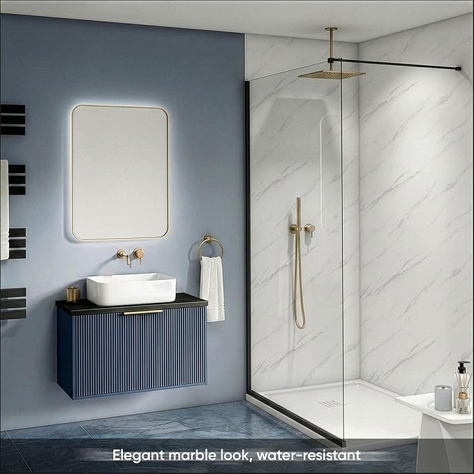 IZODEKOR 4 Pcs 24"x48" PVC Marble Wall Panels - Image 7