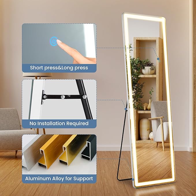 DUMOS 16"×60" LED Full Length Mirror - Image 7