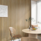 3D Brown Wood Wall Panels 197"x11.8" Acoustic Slat Wall Paneling Peel and Stick - Image 7