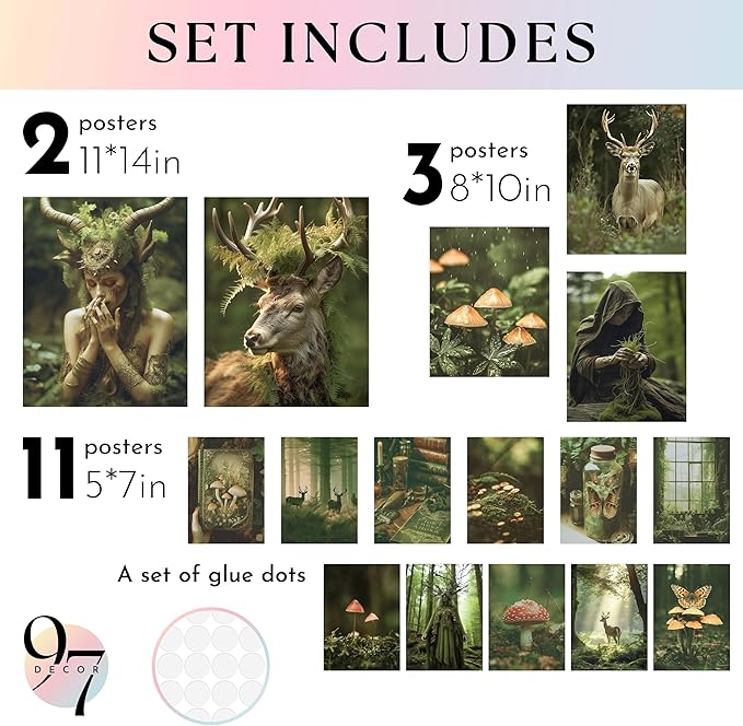 97 Decor Large 11x14 Nature Goblincore Decor - Image 2