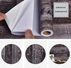 WENMER 17.71" x 590" Grey Wood Peel and Stick Shiplap Self Adhesive Wallpaper - Image 6